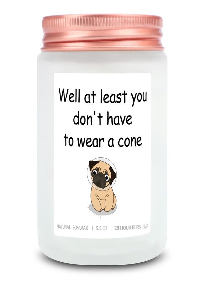 BEARAE Get Well Candle Gift, Surgery Recovery Gifts, Lavender Scented Candles Gifts for Women After Surgery, Funny Candle Gift for Women Men, at Least You Don't Have to Wear A Cone - 5.5oz - Image 1
